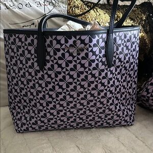 Kate Spade Purple and Black Tote Bag